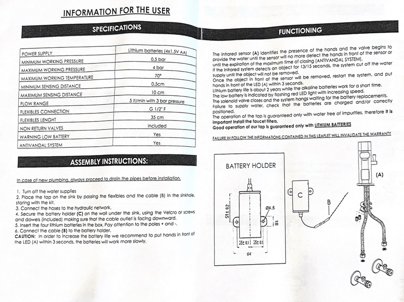 Sensor Faucet (Time&Temp Adjustable) how it works 1