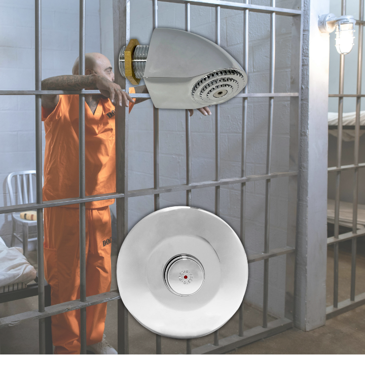 Push Button Shower (ASME/CSA ) For Prison lifestyle