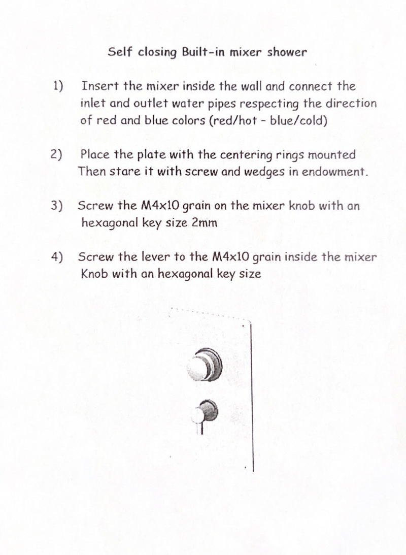 Push Button Shower Valve Panel Wall Unit how it works 1