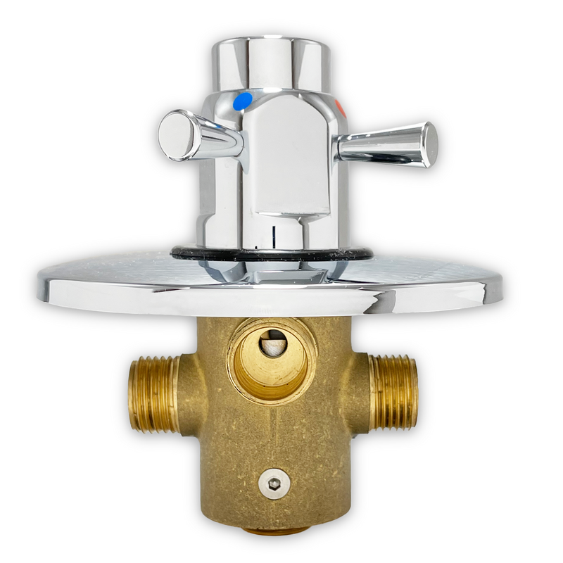 shower valve - push button, adjustable time and temp top