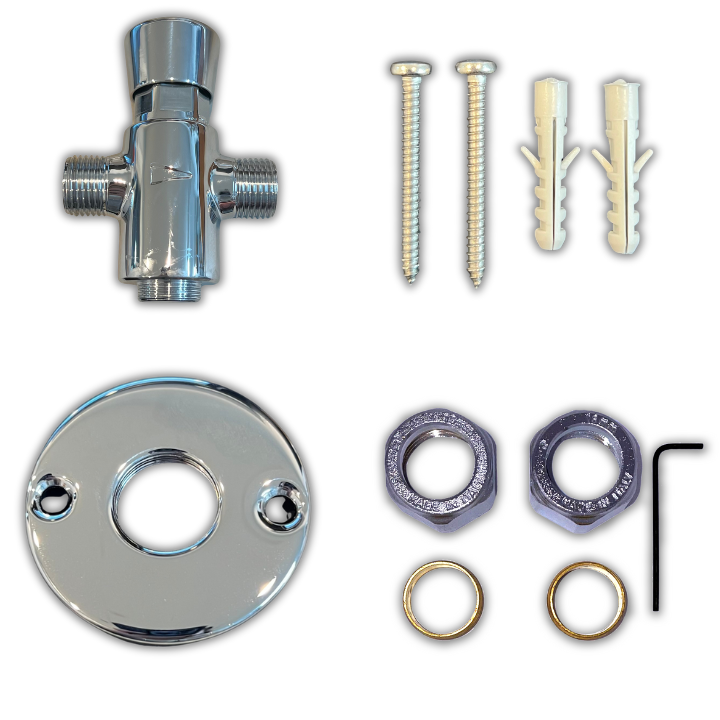 exposed push button shower valve parts