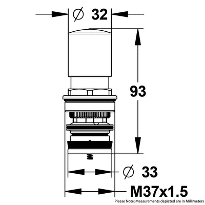 dims of replacement cartridge dimensions