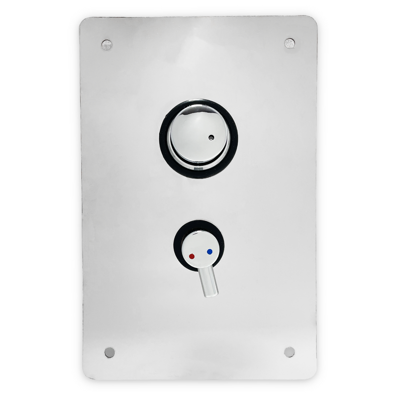 shower valve panel wall unit - push button, adjustable time & temp main